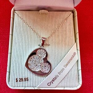 NIB Disney Crystal Pendant Necklace